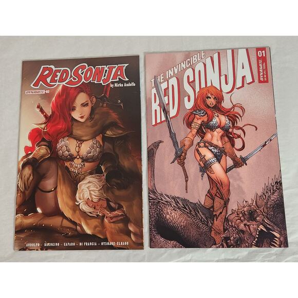 Dynamite Comics Red Sonia Featuring Vampirella Lot Of 5 NM - Picture 6 of 8